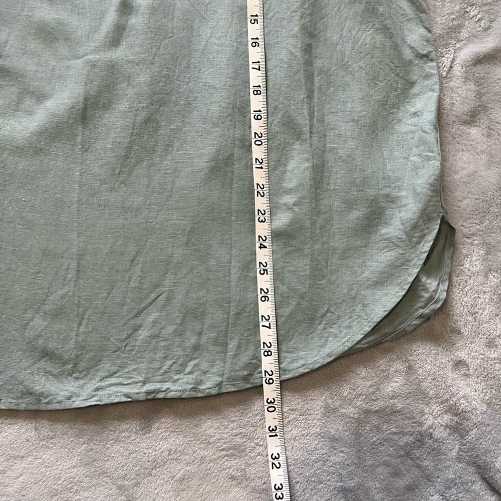 JCrew Sage Green Sleeveless Linen Top 2X - Picture 7 of 7